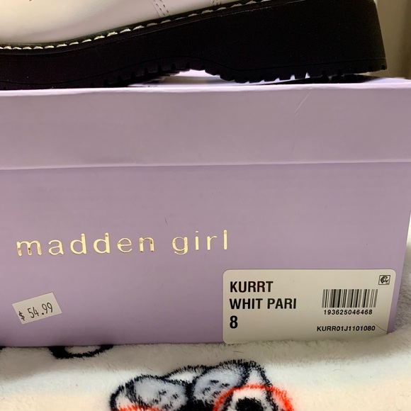 White Madden Girl Combat Boots size 8 - Picture 2 of 2